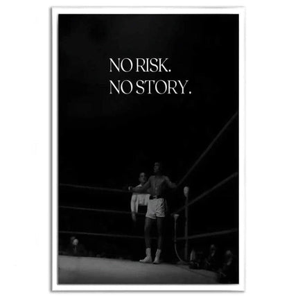 No risk. No story. - Leinwandbild Motivation (Canvas) kaufen bei Linkreich – Jetzt entdecken!
