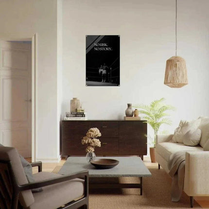 No risk. No story. - Leinwandbild Motivation (Canvas) kaufen bei Linkreich – Jetzt entdecken!