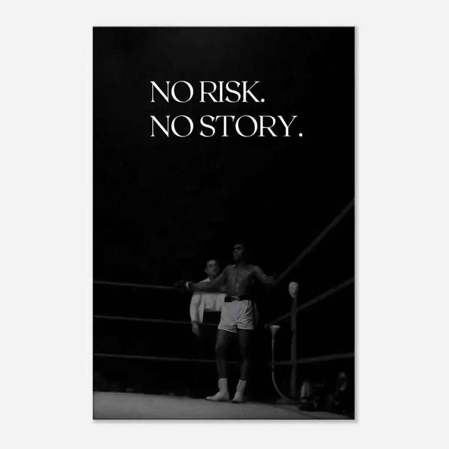 No risk. No story. - Leinwandbild Motivation (Canvas) kaufen bei Linkreich – Jetzt entdecken!