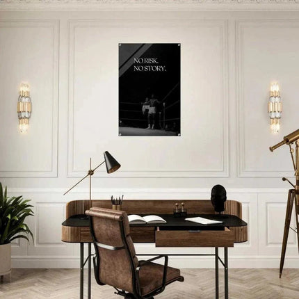 No risk. No story. - Leinwandbild Motivation (Canvas) kaufen bei Linkreich – Jetzt entdecken!