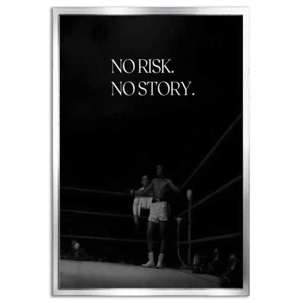 No risk. No story. - Leinwandbild Motivation (Canvas) kaufen bei Linkreich – Jetzt entdecken!