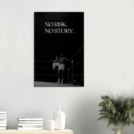 No risk. No story. - Leinwandbild Motivation (Canvas) kaufen bei Linkreich – Jetzt entdecken!