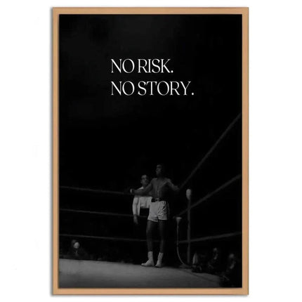 No risk. No story. - Leinwandbild Motivation (Canvas) kaufen bei Linkreich – Jetzt entdecken!
