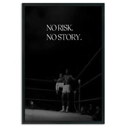 No risk. No story. - Leinwandbild Motivation (Canvas) kaufen bei Linkreich – Jetzt entdecken!