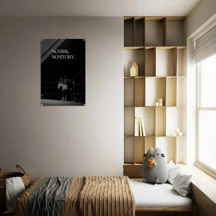 No risk. No story. - Leinwandbild Motivation (Canvas) kaufen bei Linkreich – Jetzt entdecken!