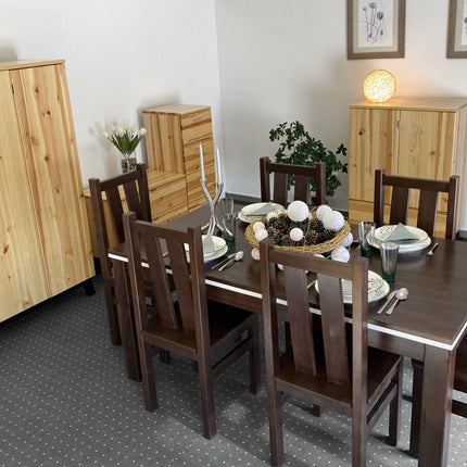 SEO. Nobis Esstisch Ausziehbar 170/220 cm 8+2 Personen | 100% Bio Kiefer Massivholz - Natur Linkreich