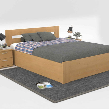 SEO. Nobis Kieferbett mit Bettkasten aus Massivholz | 100% Bio-Bett inkl. Lattenrost - 90 x 200 cm Linkreich