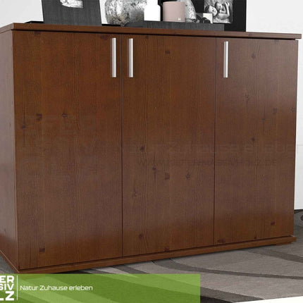 SEO. Nobis Kommode 120 Bio Kiefer | 3-türiges Sideboard aus 100% massivem Kiefernholz - Kolonial Linkreich