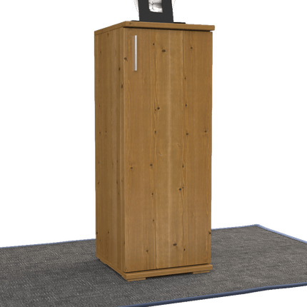 SEO. Nobis Kommode Bio Kiefer Massivholz | 1-Türig | 107cm hoch | Elegantes Sideboard aus 100% Bio Kiefer - Antik Kiefer Linkreich