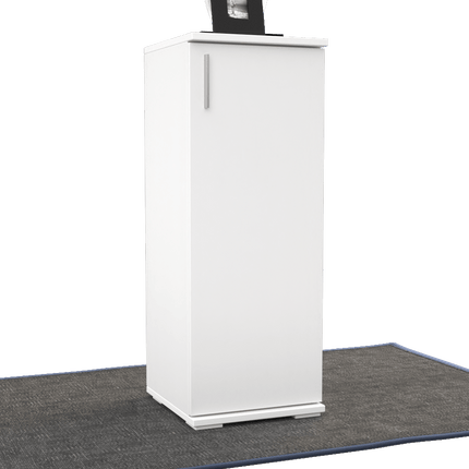 SEO. Nobis Kommode Bio Kiefer Massivholz | 1-Türig | 107cm hoch | Elegantes Sideboard aus 100% Bio Kiefer - Schneeweiss Linkreich