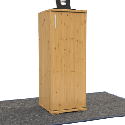 SEO. Nobis Kommode Bio Kiefer Massivholz | 1-Türig | 107cm hoch | Elegantes Sideboard aus 100% Bio Kiefer - Natur Linkreich