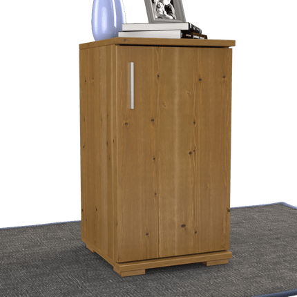 SEO. Nobis Kommode Bio Kiefer Massivholz | Sideboard Anrichte | 1-Türig | 74cm hoch - Antik Kiefer Linkreich