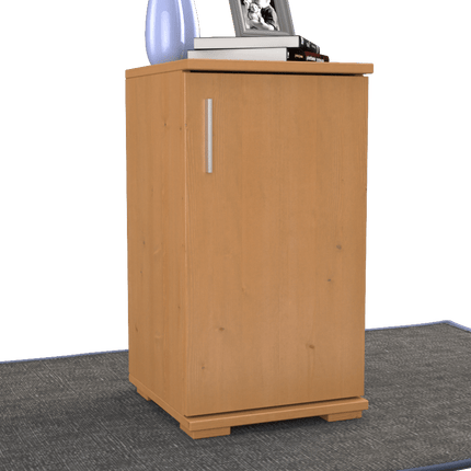 SEO. Nobis Kommode Bio Kiefer Massivholz | Sideboard Anrichte | 1-Türig | 74cm hoch - Capuccino Linkreich