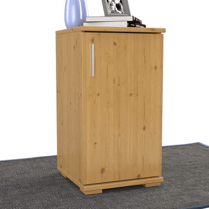 SEO. Nobis Kommode Bio Kiefer Massivholz | Sideboard Anrichte | 1-Türig | 74cm hoch - Natur Linkreich