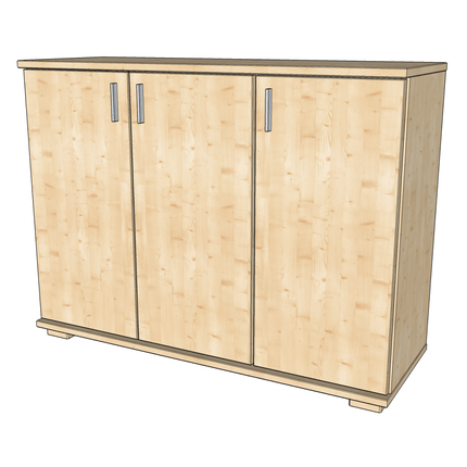 SEO. Nobis Kommode Sideboard 120 - er/107 - er | Anrichte | 3 - Türig | 100% Bio Kiefer Massivholz - Natur Linkreich