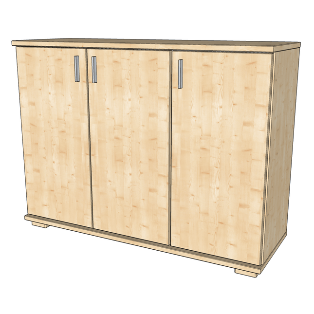SEO. Nobis Kommode Sideboard 120 - er/107 - er | Anrichte | 3 - Türig | 100% Bio Kiefer Massivholz - Natur Linkreich