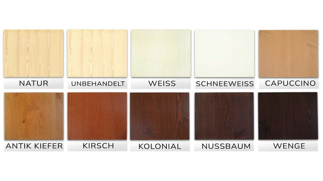 SEO. Nobis Kommode Sideboard | Anrichte | 4 kleine Schubladen 1 Türig | 100% Bio Kiefer Massivholz - Natur Linkreich