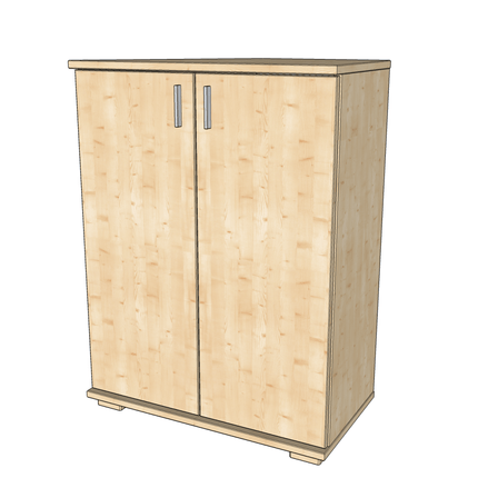 SEO. Nobis Kommode Sideboard mit Kleiderstange | 107cm hoch | 100% Bio Kiefer Massivholz - Natur Linkreich