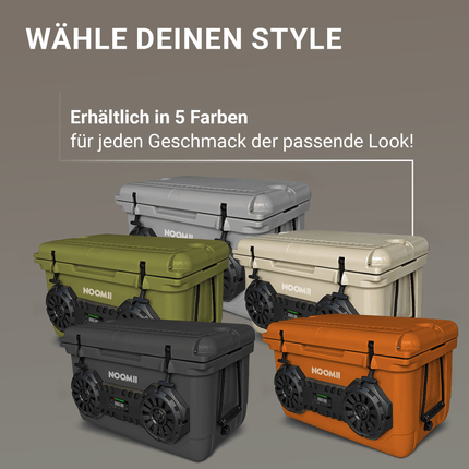 NooMii ArcticBeat 45 – Kühlbox mit integriertem Bluetooth-Lautsprecher | 45L Volumen