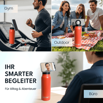 SEO. NooMii Edelstahl - Trinkflasche | Magsafe - Black Linkreich