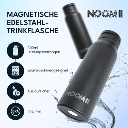 SEO. NooMii Edelstahl - Trinkflasche | Magsafe - Black Linkreich