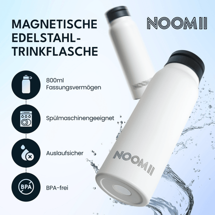 SEO. NooMii Edelstahl - Trinkflasche | Magsafe - White Linkreich