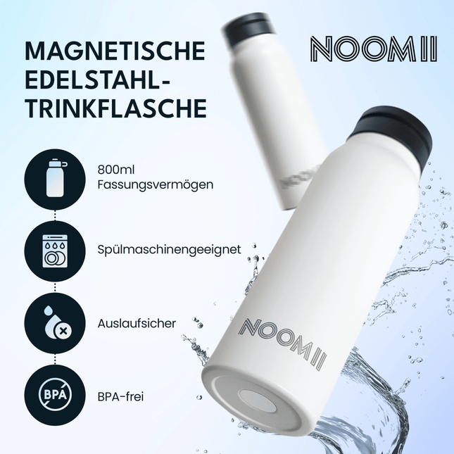 SEO. NooMii Edelstahl - Trinkflasche | Magsafe - White Linkreich