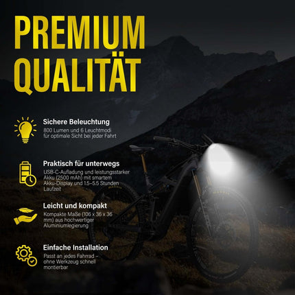 NooMii LED Fahrradlicht NM - M03 (Fahrradzubehör) kaufen bei Linkreich – Jetzt entdecken!