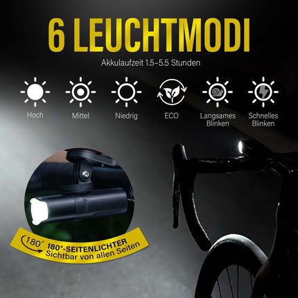 NooMii LED Fahrradlicht NM - M03 (Fahrradzubehör) kaufen bei Linkreich – Jetzt entdecken!