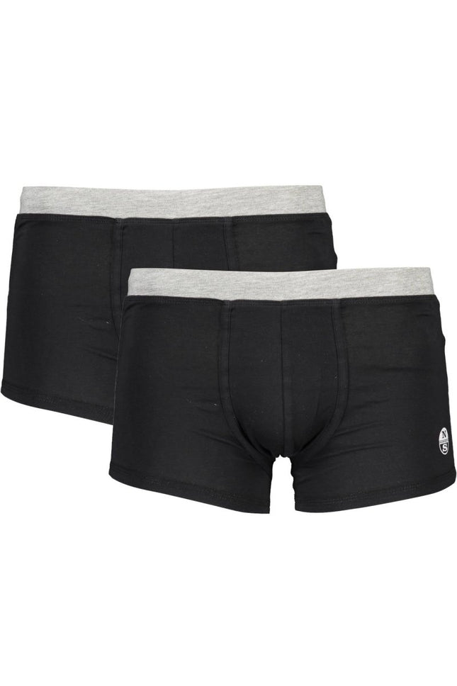 SEO. NORTH SAILS Boxershorts Herren – Schwarzer Boxer Doppelpack mit Logo - Schwarz Linkreich