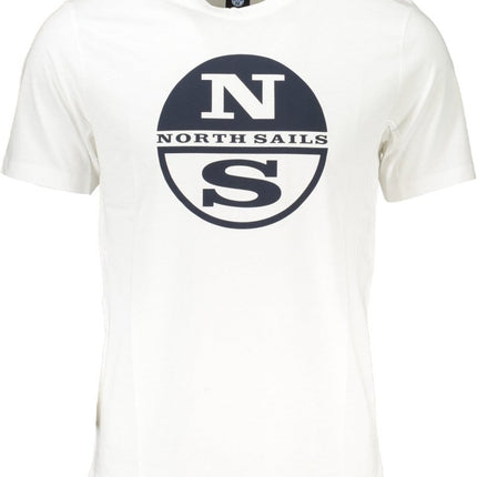 SEO. NORTH SAILS Herren T-Shirt Kurzarm Blau – 100% Baumwolle für Sommer - Weiß Linkreich