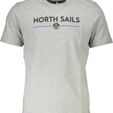 SEO. NORTH SAILS Herren T-Shirt Kurzarm Schwarz – Logo Print für Sommer - Grau Linkreich