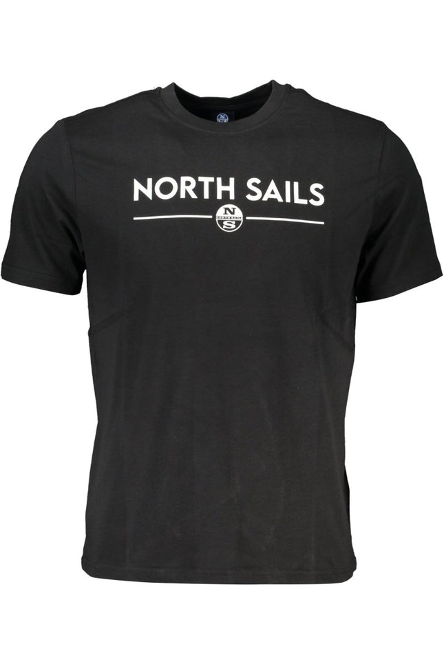 SEO. NORTH SAILS Herren T-Shirt Kurzarm Schwarz – Logo Print für Sommer - Schwarz Linkreich