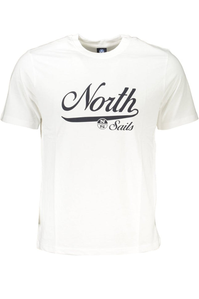 SEO. NORTH SAILS Herren T-Shirt Kurzarm Weiss – Klassisches Baumwoll-Shirt für Sommer - Weiß Linkreich