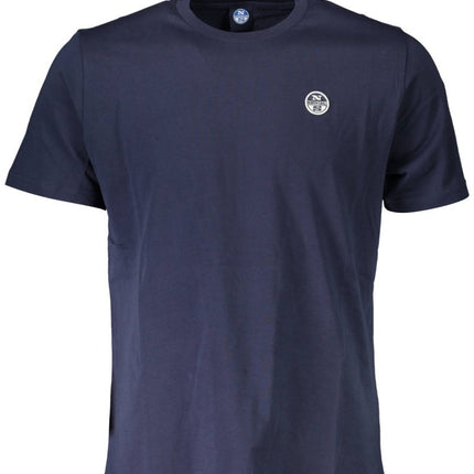 SEO. NORTH SAILS Kurzarm - T-Shirt Herren Blau – Logo - Applikation für Sommer - Blau Linkreich