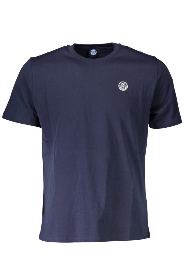 SEO. NORTH SAILS Kurzarm - T-Shirt Herren Blau – Logo - Applikation für Sommer - Blau Linkreich