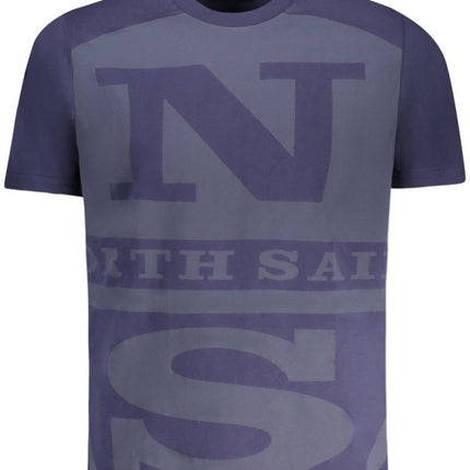 SEO. NORTH SAILS Kurzarm - T-Shirt Herren Blau – Logo - Druck aus ägyptischer Baumwolle - Blau Linkreich