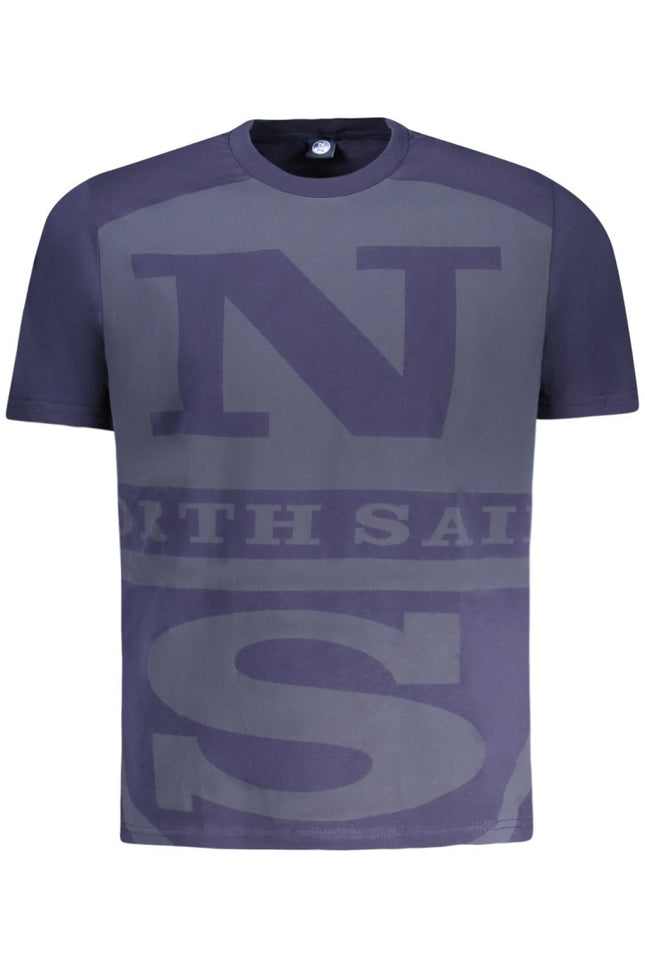 SEO. NORTH SAILS Kurzarm - T-Shirt Herren Blau – Logo - Druck aus ägyptischer Baumwolle - Blau Linkreich
