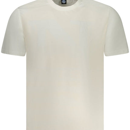 SEO. NORTH SAILS Kurzarm - T-Shirt Herren Blau – Logo - Druck aus ägyptischer Baumwolle - Weiß Linkreich