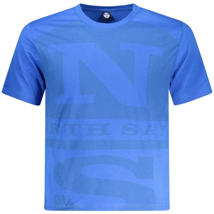 SEO. NORTH SAILS Kurzarm - T-Shirt Herren Blau – Logo - Druck aus ägyptischer Baumwolle - Blau (BL0760) Linkreich