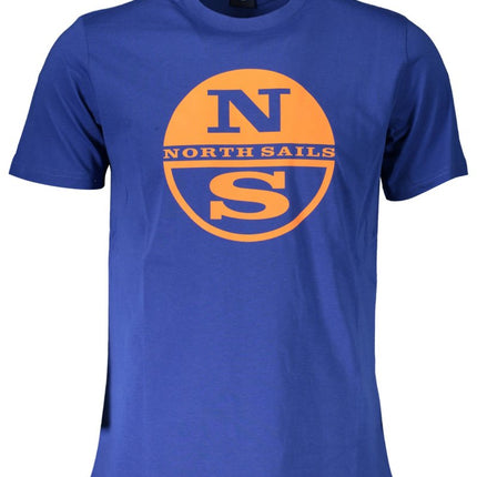 SEO. NORTH SAILS Kurzarm - T-Shirt Herren Blau – Logo - Print aus 100% Baumwolle - Blau Linkreich