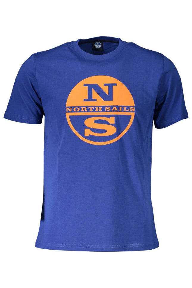 SEO. NORTH SAILS Kurzarm - T-Shirt Herren Blau – Logo - Print aus 100% Baumwolle - Blau Linkreich