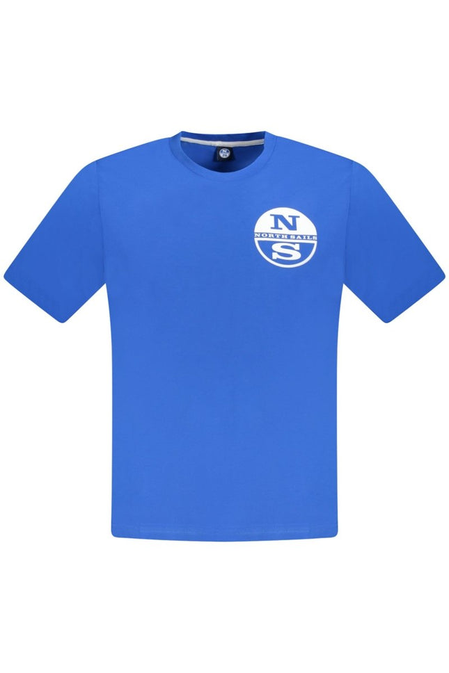 SEO. NORTH SAILS Kurzarm - T-Shirt Herren Blau – Logo - Print aus ägyptischer Baumwolle - Blau Linkreich
