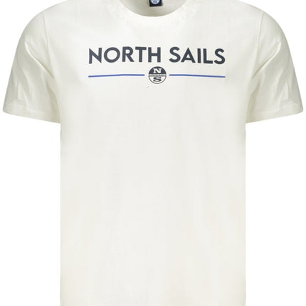 SEO. NORTH SAILS Kurzarm - T-Shirt Herren Grün – Baumwoll - Qualität aus Ägypten - Weiß Linkreich