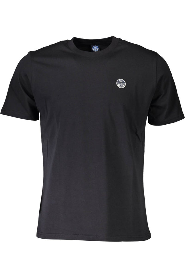 SEO. NORTH SAILS Kurzarm T-Shirt Herren Schwarz – Logo-Applikation für Sommer - Schwarz Linkreich