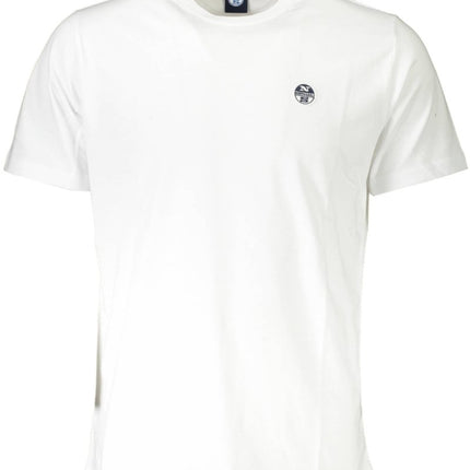 SEO. NORTH SAILS Kurzarm - T-Shirt Herren Weiss – Logo - Applikation für Sommer - Weiß Linkreich