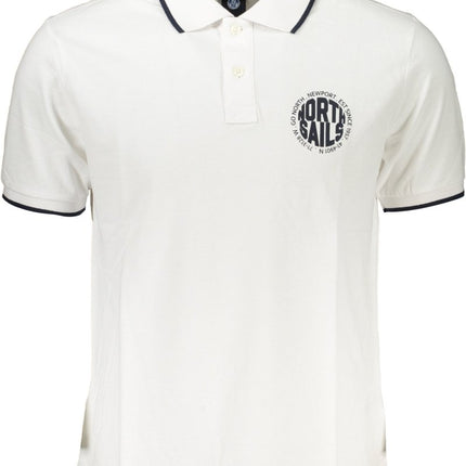 SEO. NORTH SAILS Poloshirt Herren – Kurzärmliges Polohemd aus 100% Baumwolle - Weiß Linkreich