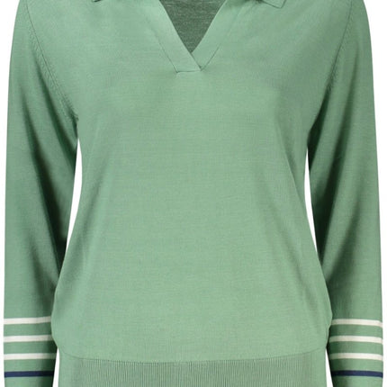 SEO. NORTH SAILS Rosa Pullover Damen – V - Ausschnitt Langarm - Shirt mit Logo - Details - Grün Linkreich
