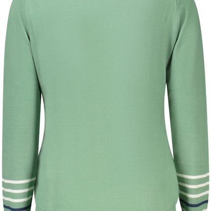 SEO. NORTH SAILS Rosa Pullover Damen – V - Ausschnitt Langarm - Shirt mit Logo - Details - Grün Linkreich