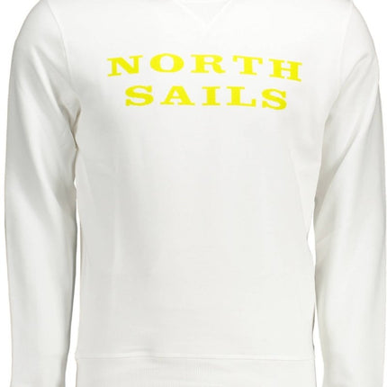 SEO. NORTH SAILS Sweatshirt Herren Blau – Rundhalsausschnitt aus 100% Baumwolle - Weiß Linkreich